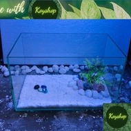 (CD )Desktop fish tank - 30x20x20) - hidden glue, super beautiful edge grinding.