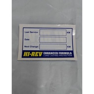 10 Piece Hi-Rev Good Quality Service Mileage Sticker