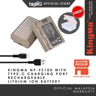 KingMa NP-FZ100 Battery with Type-C Internal Charging Port (For Sony a7R IV / a7R III / a7 III / a66