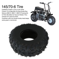 145/706 Tubeless Tire 24PSI Front Rear for Baja Blitz Dirt Bug Doodle Bug Motovox MBX10 ATV Quad 6in