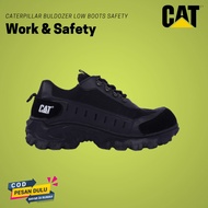 HITAM ! Caterpillar Bulldozer Shoes Black LOW BOOTS SAFETY Men Iron Toe BOOTS Field Work