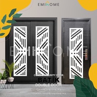 EMIHOME Lowest Price Batik Security Door (Double Door + Single Door) With 10 Locks