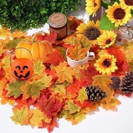 8cm Simulated Maple Leaves Realistic Maple Scene Arrangementw Wedding Photo Props