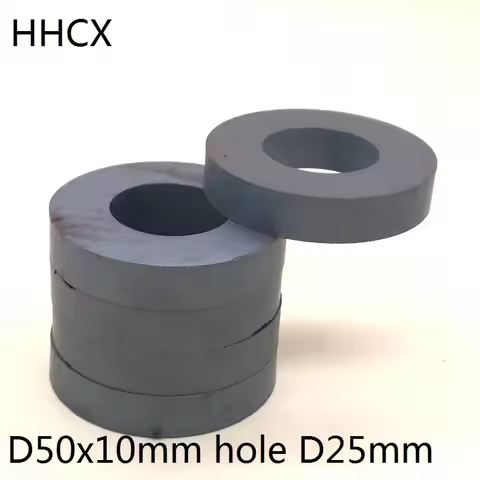 5PCS/LOT Ring Ferrite Magnet 50*10 Hole D25 Y30 Strong Black Round Permanent Magnets 50x10-25