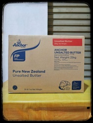 sale ANCHOR : Unsalted Butter ( 25 KG ) berkualitas