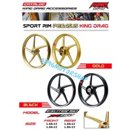 100% ORIGINAL KING DRAG THAILAND PEGASUS 5 KAKI 5L 5 BATANG SPORT RIM SPORTRIM Y15 V1 V2 Y16 RS150 Y