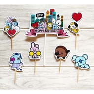 Bt21 Character Birthday cake topper cake Decoration Decoration BT21 BT21