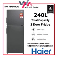 Haier 240L 2-Door Refrigerator / Fridge / Deo Fresh / Multi Air flow / Flexible Shelves - HRF-T240XM