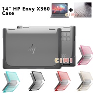 Laptop Case for 14" HP Envy X360 2-in-1 Laptop 14 2024 Matte four Corner Anti Drop Heat Dissipation 