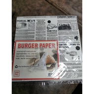 Burger paper Vintage Size 12x12 Inches (100 Sheets/Pack)-Plastic Coating-food grade
