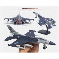 For Collector Alloy Metal Diecast F16 Fighter Jet 1985  Metal Military Airplane Gray with Stand F16 