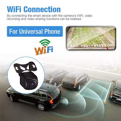 Wireless WiFi Car Rear View Camera Night Vision HD Car Backup Camera IP67 Waterproof Reverse Cam Sup