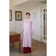 [LY LAN] Lam Diep silk ao dai Set with loose sleeves, luxurious ao dai, CNY ao dai, wedding ao dai, 