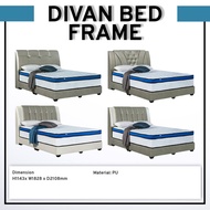 Divan Bed PU Bed Bedroom Furniture Beige Bedframe