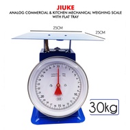 JIUKE Analog Commercial &amp; Kitchen Mechanical Weighing Scale with Flat Tray 30kg Capacity