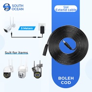 South Ocean DC Power Extension Cable Jack Socket To Male Plug For CCTV Camera 12V Extension Cord (5m