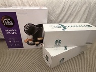 全新未開封NESCAFÉ® Dolce Gusto® Genio S Plus 咖啡機 - 瑰紅(LED控制環)+ Starbucks星巴克™ 意大利泡沫咖啡咖啡膠囊 x6盒
