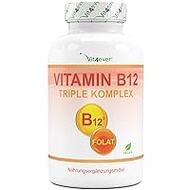 Vitamin B12-240 Tablets - Premium: Both Active Forms + Depot Form + Folate (5-MTHF from Quatrefolic®) - Vegan - High Dose - Laboratory Tested