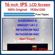 16" LCD Screen NE160WUM-N62 MNG007JA1-2 B160UAN01.K NV160WUM-N4C For Lenovo ThinkPad T16 P16s Gen 1 