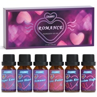 Romance Essential Oils Set, Couple Gift - Love Potion, Cupid's Kiss, Sweet Heart, Sugar Love, Chocol