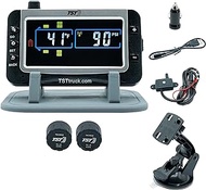 TST 507 Tire Pressure Monitoring System with 2 Cap Sensors and Color Display for Metal/Rubber Valve Stems by Truck System Technologies, TPMS for RVs, Campers and Trailers…