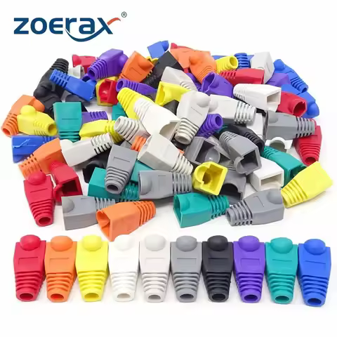 ZoeRax 100 Pack RJ45 CAT6 CAT6E CAT5 CAT5E Ethernet Network Cable Strain Relief Boots Cable Connecto