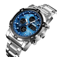 SKMEI ORIGINAL STAINLESS STEEL CASUAL MEN WATCH DUAL DISPLAY SKMEI 1389 WATER RESISTANT