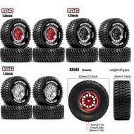 1.3" Rubber Tyres Mud Terrain Wheel Tirefor 1/18 1/24 Scale RC Car Axial SCX24 FCX24 TRX4M FCX18
