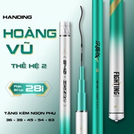 Cần câu tay Handing Hoàng Vũ 5H TH2 tặng kèm ngọn phụ + phao + trục