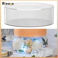 Acrylic Fillable Cake Stand Cake Tier Flower Organizer Cylinder Pedestal Stand Cake Riser for Weddin
