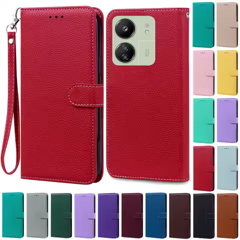 For Xiaomi Poco C65 Case Leather Wallet Flip Case For POCO C65 C 65 PocoC65 Cover Coque Fundas For X