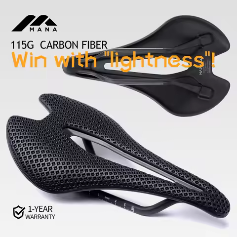 MANA 115G T700SC AERO Saddle | Zoned 3D-Printed Shell | JIS-Certified | Short-Nose 130/140mm
