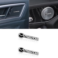 4Pcs 3D Aluminum Emblem interior Speaker audio Badge Sticker for Mazda 2 CX5 gh CX3 2 CX30 CX-7 CX-3