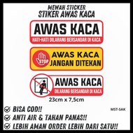 BEWARE OF GLASS STICKERS ARE HEART-HEART STICKERS ARE PROHIBITED IN WATERPROOF GLASS