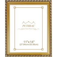 puthiac 11x14 Gold Picture Frame – Ornate Vintage Baroque Photo Frame with Shatterproof Acrylic, Wal
