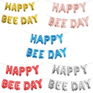 (SG Seller) Happy Bee Day Balloons, Bee Theme Birthday Decoration, Bee Day, Bee Balloons