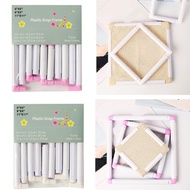 Fir 3 Size Square Embroidery Hoop Crosses Stitching Hoop PVC Clip Frame for Craft