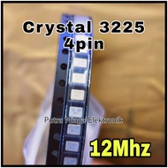 Crystal 12Mhz 4 pin 3225 SMD mini Crystal 4pin 12,000 Xtal 4p 3225