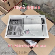 304 Stainless Steel Single Sink Size 68x45