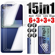 5-15in1 Hinge Front Hydrogel Film For Samsung Galaxy Z Flip7 5G Camera Back Screen Protector Glass Z