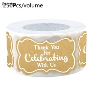 BLING Thank  for Celebrating with Us Stickers Decal Supplies Labels Bakery Bread