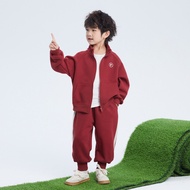 Boy Cardigan Suit Autumn Clothes Children Little Master Handsome Two-Piece Suit Boy Autumn Clothes E