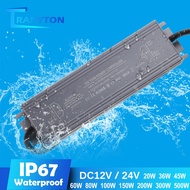 LED Driver DC12V 24V IP67 Waterproof Lighting Transformers For Outdoor Light 12V Power Supply 20W 45W 60W 100W 200W 300W 500W