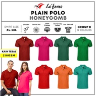 Lefonse Plain Polo Honeycomb 100% cotton T-shirt 210gsm **L01