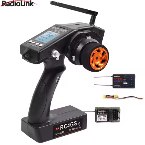 Radiolink RC4GS V2 4 Channel RC Transmitter and Receiver R6FG / R7FG with Gyro 400M Remote Controlle