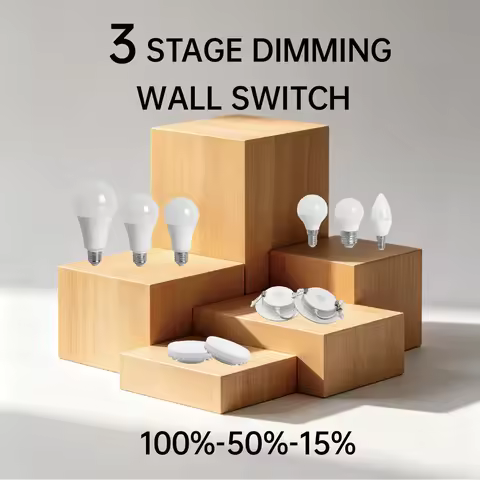 Adjustable Bright LED Bulb, 100%/50%/15% Dimming Mode, GU10 GX53 E27 E14 Spotlight for Bedroom & Foy