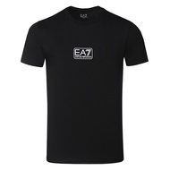 Unisex Arman Round Neck Casual EA7 Letter Print LOGO Short Sleeve T-Shirt