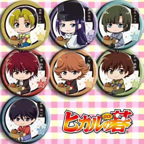1pc 58mm Hikaru no Go Shindou Hikaru SHINDOU HIKARU TOUYA AKIRA FUJIWARA SAI badges acrylic pins bro