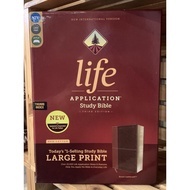 NIV Life Application Study Bible Large Print Third Edition Red Letter Thumb Indexed