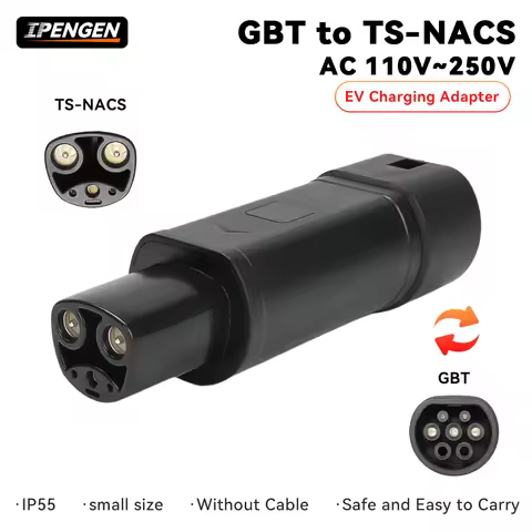 IPENGEN GB/T to NACS EV Adapter 32A 7KW GB/T EV Charger AC Adapter for Tesla EVs Converter for Tesla